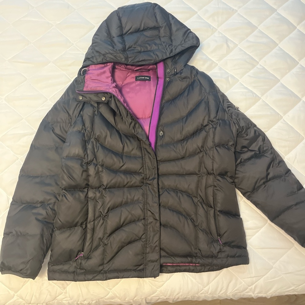 Lands end down puffer jacket